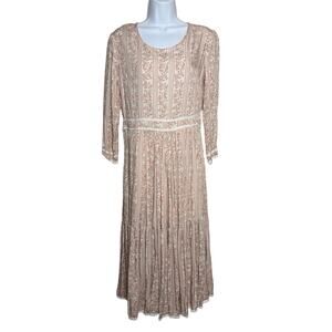 Beau & Ro Prairie Midi Dress – Women’s Size S, Vintage-Floral Cottagecore